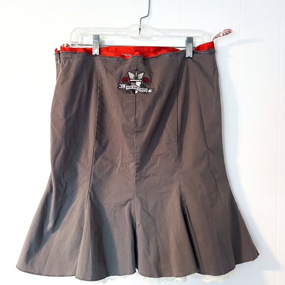 Odd Molly Overlap Lace Trim Midi Skirt Bohemian Size: Odd Molly Size 3 = US 12 L - Picture 5 of 16